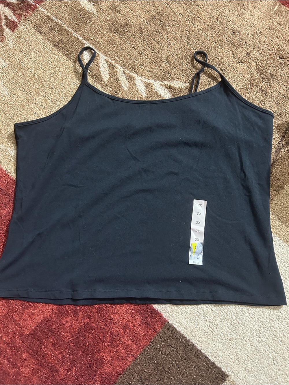 SO Black Spaghetti Strap Cami Tank
